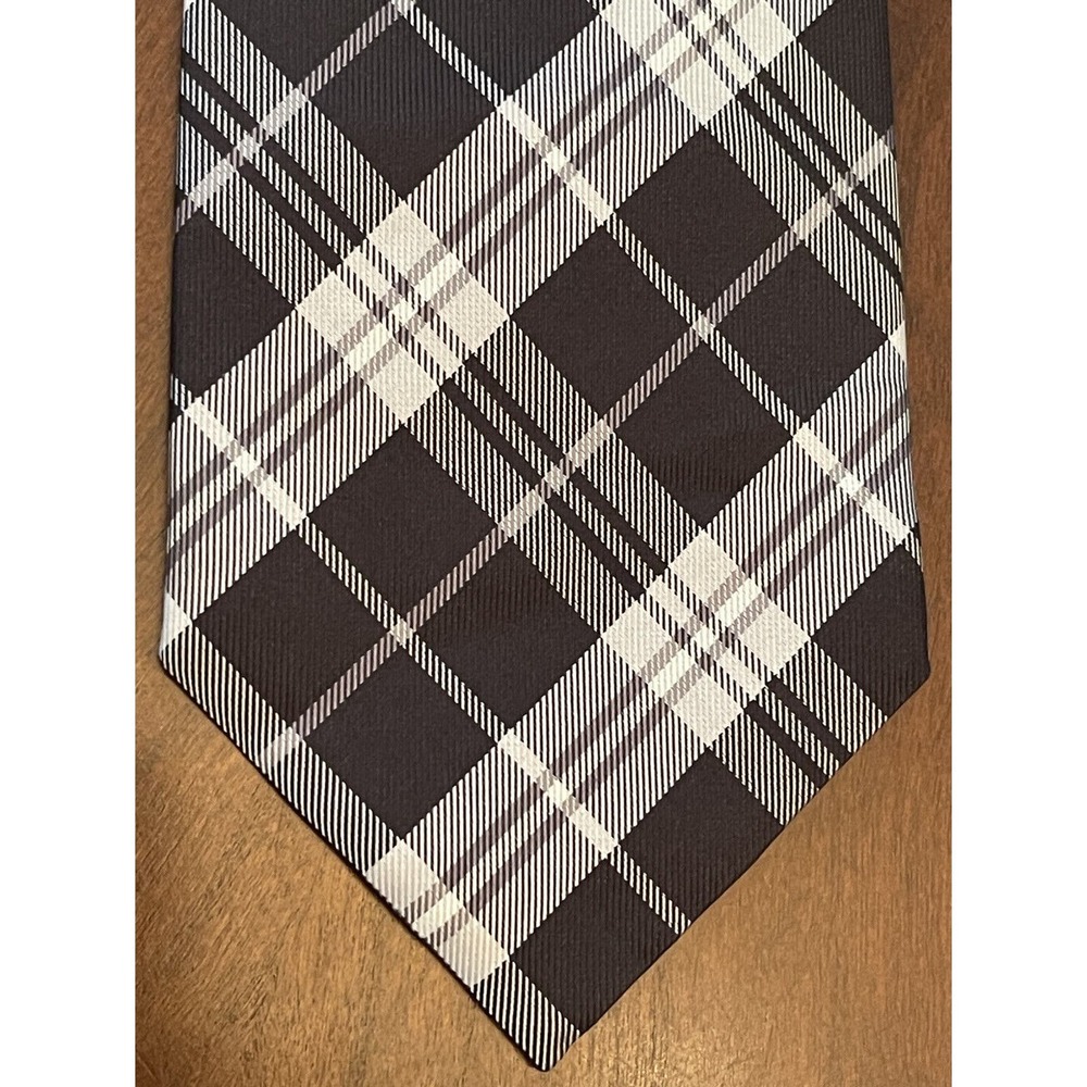 Hudson Room Black Gray 100% Silk Men’s Neck Tie Made In Italy